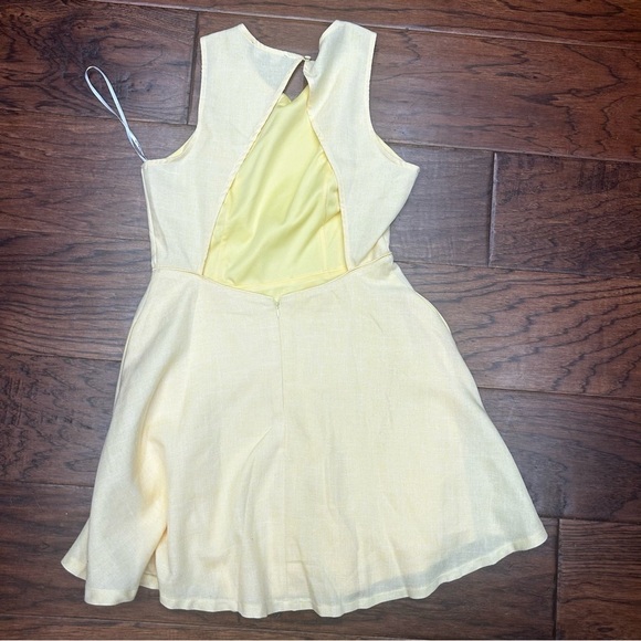 Lulus Winsome yellow Backless Open Back Skater Mini Dress - Picture 2 of 7
